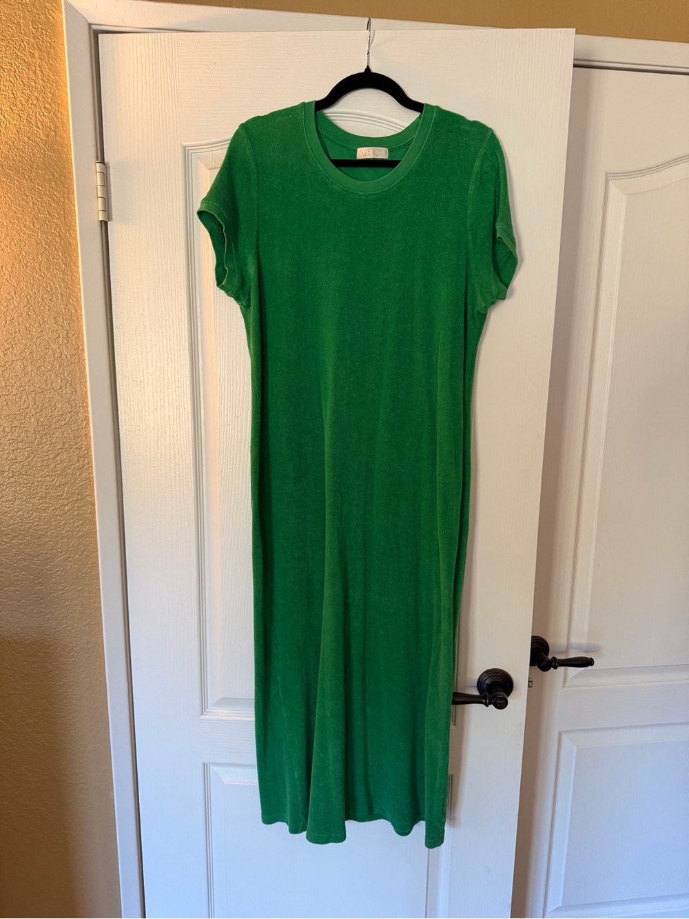 Suzie Kondi Green Terry Maxi Dress XL